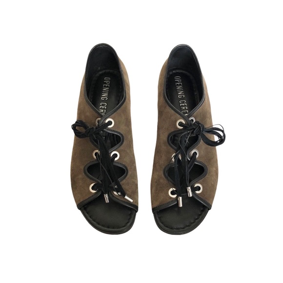 Opening Ceremony Juniper Suede Laced Sandals - Picture 1 of 12